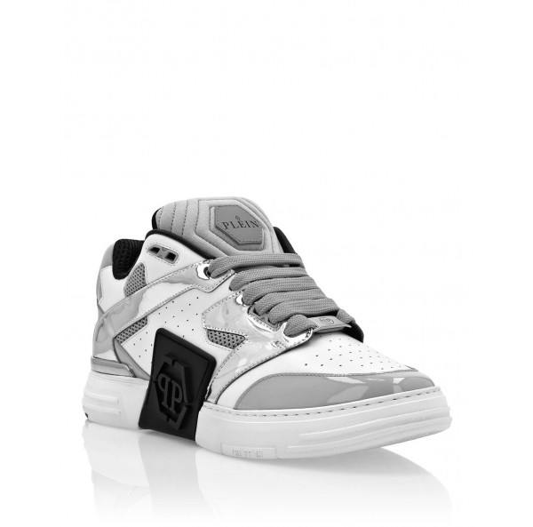 Mix Leather Lo-Top Sneakers