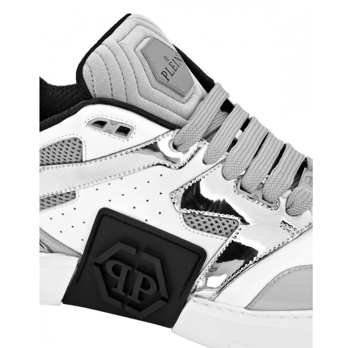 Mix Leather Lo-Top Sneakers