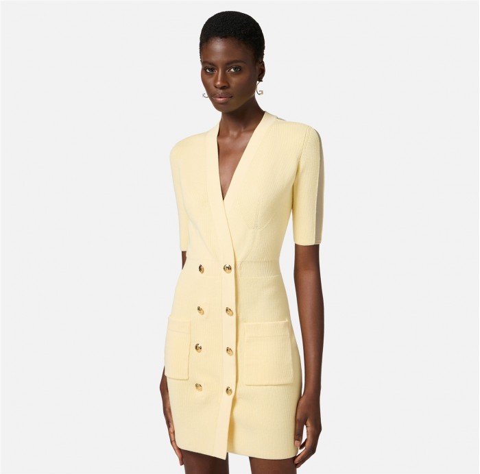 Vestido abrigo de punto con tul Vestido abrigo de punto con tul