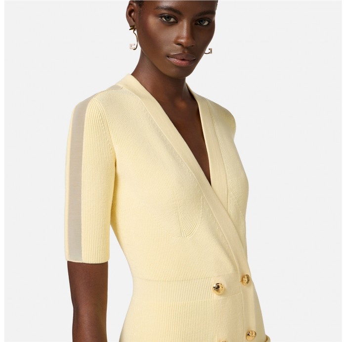 Vestido abrigo de punto con tul Vestido abrigo de punto con tul