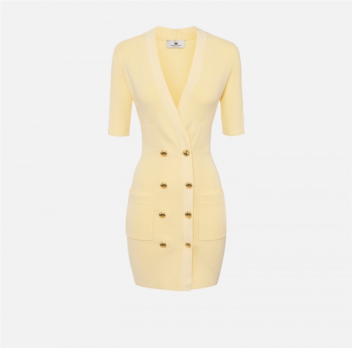 Vestido abrigo de punto con tul Vestido abrigo de punto con tul