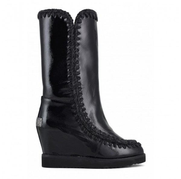 BOTA MOU EN CHAROL NEGRO