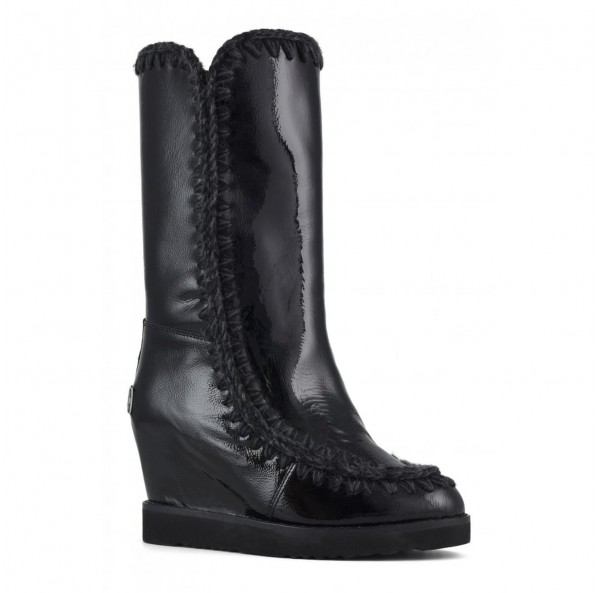 BOTA MOU EN CHAROL NEGRO 2