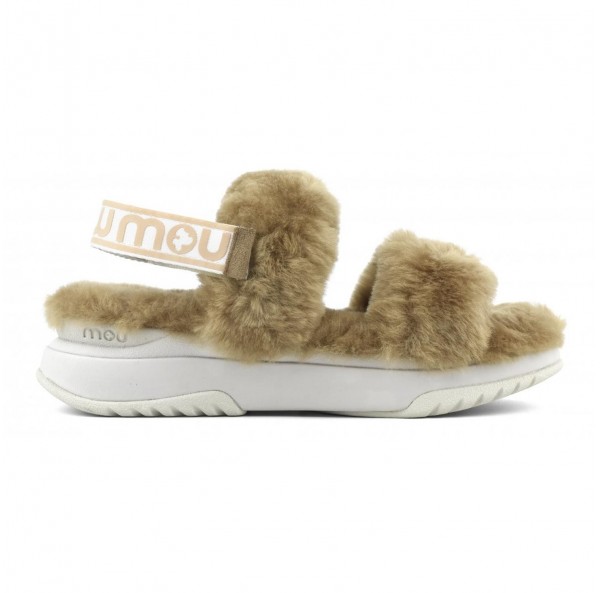 SANDALIA MOU  PELO BEIGE