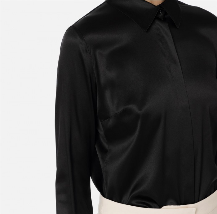 Camisa de mangas largas en raso de...