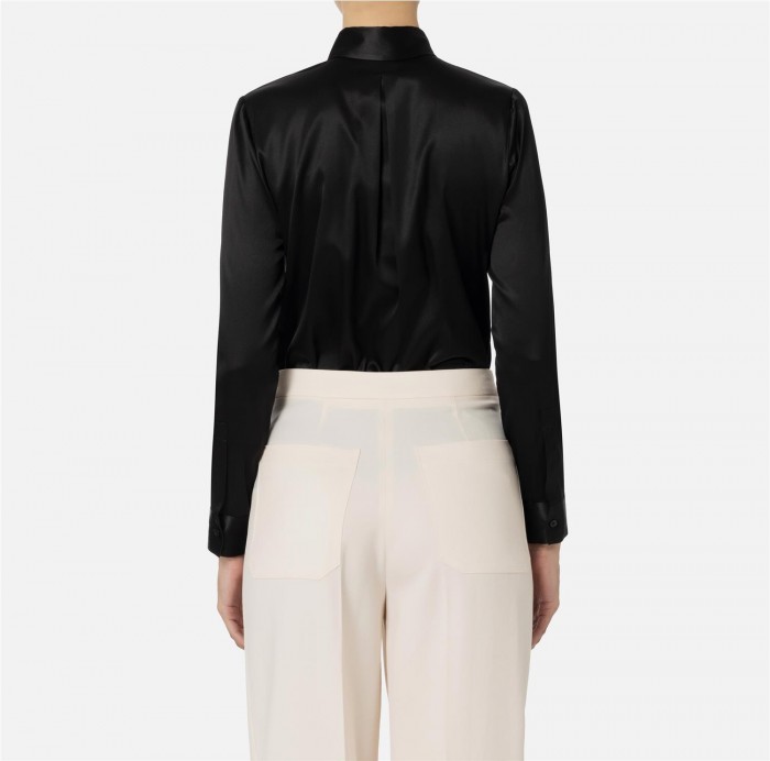 Camisa de mangas largas en raso de...